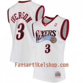 NBA Philadelphia 76ers Trikot Allen Iverson 3 Hardwood Classics Weiß Swingman - Herren